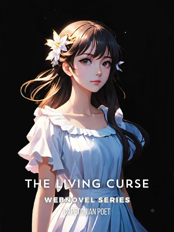 web novel series, the living curse cover art